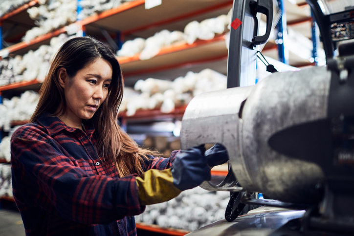 woman working