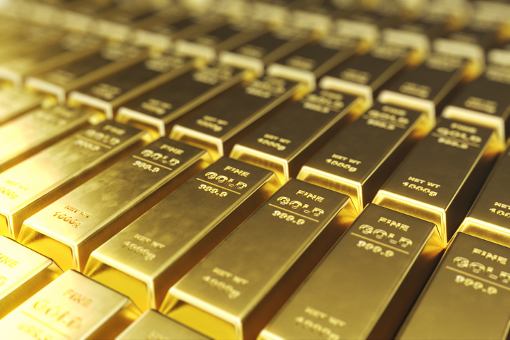 Stack close-up Gold Bars