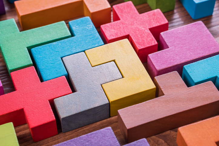 colorful interlocking blocks