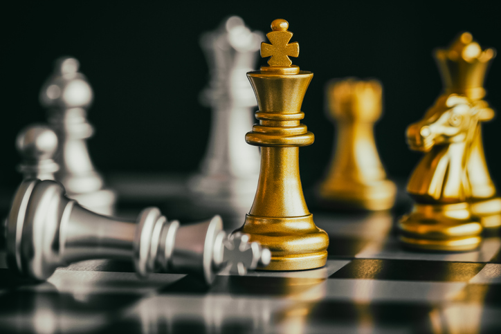 chess piece knocked over