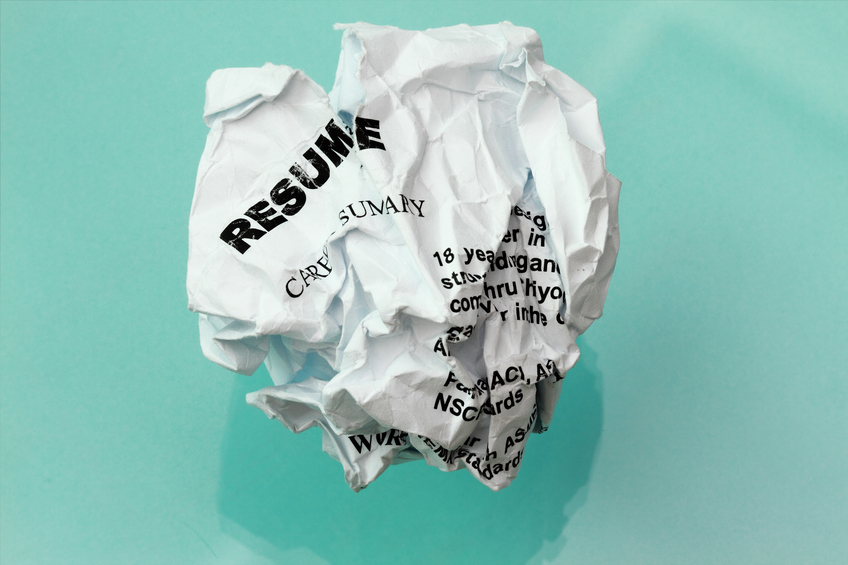 crumpled resume