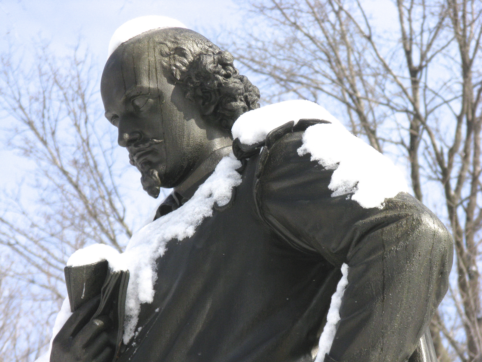 statue of william shakespeare in central park, nyc