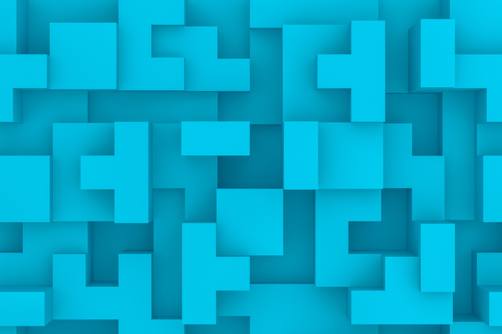 Blue cubes background